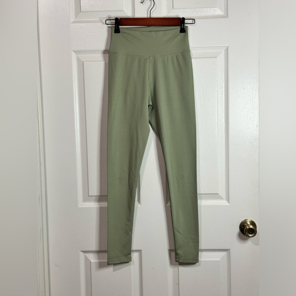 High-Waist Olive Green Women's Leggings
